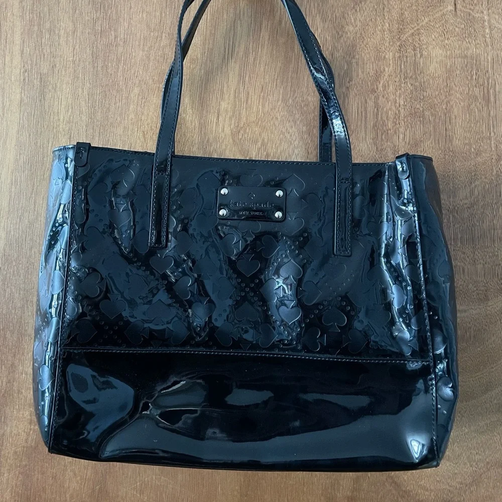 kate spade Black Patent Leather Tote Shoulder Bag